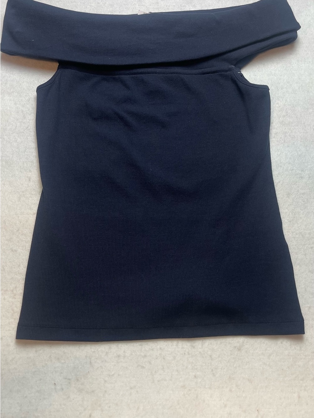 Banana Republic Blue Off-Shoulder Ribbed Camisole